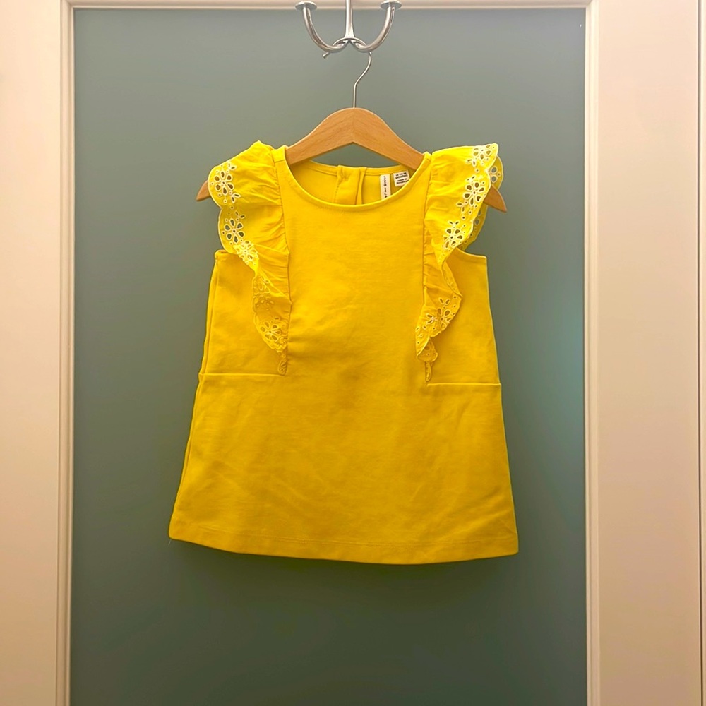 Janie and Jack Little Girl Yellow Dress - 12 - 18 months